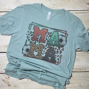 MA MA with soccer balls on it - T-shirt M Bella Canvas